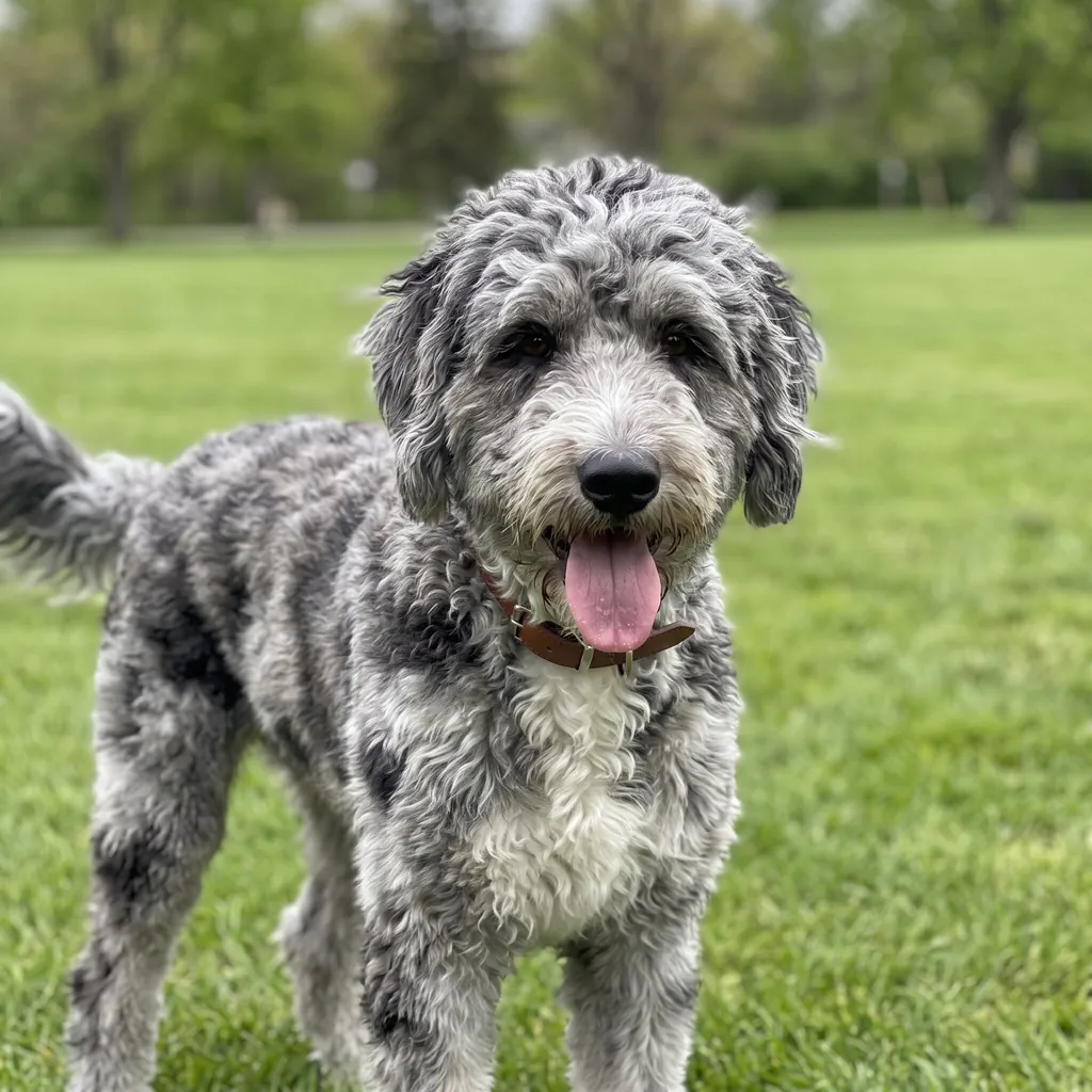 Adult Aussiedoodle standing
