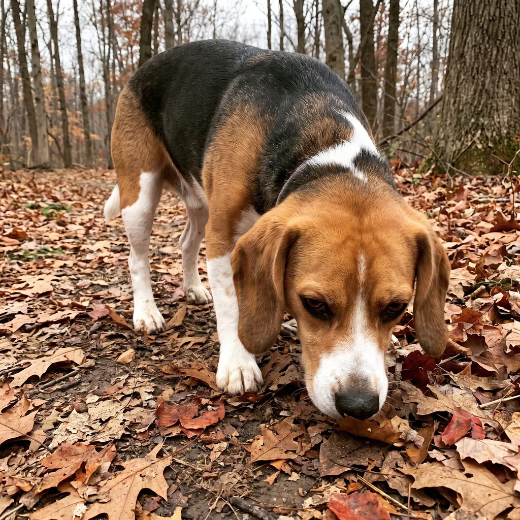 Adult Beagle standing