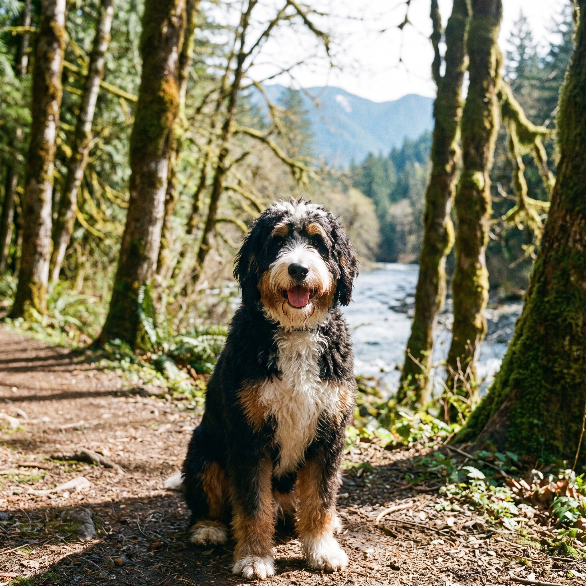 Adult Bernedoodle standing