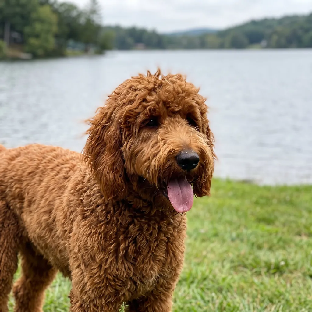 Adult Goldendoodle standing
