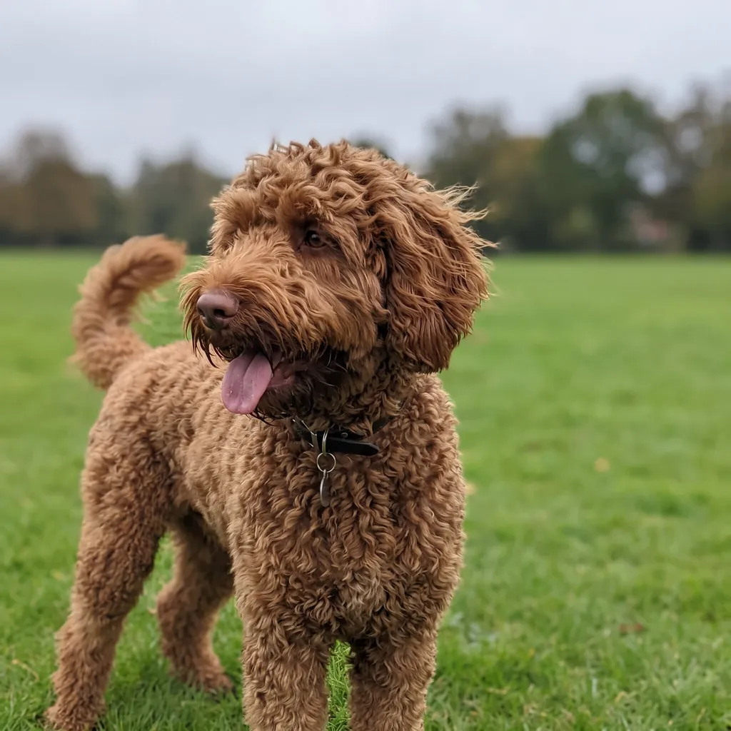 Adult Labradoodle standing