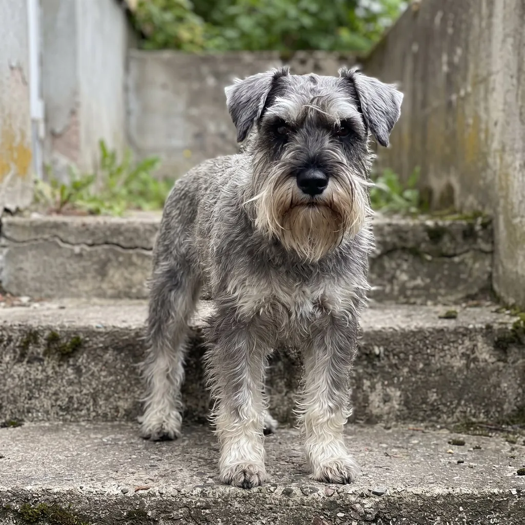 Adult Miniature Schnauzer standing
