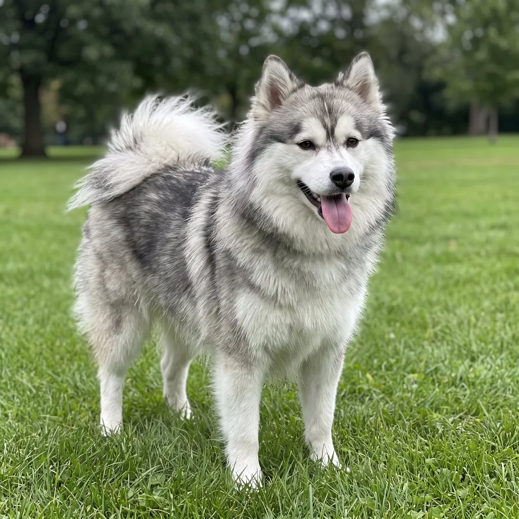 Adult Pomsky standing